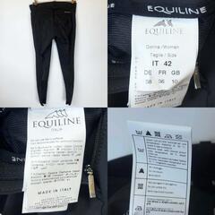 【未使用】エクイライン EQUILINE GEMMAG キュロット パンツ フルグリップ 42 ブラック N08923 レディース 乗馬ズボン 馬術の画像