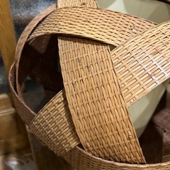 ラタン照明　電笠　大きいの画像