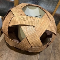 ラタン照明　電笠　大きいの画像