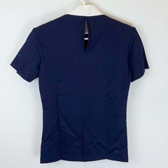 【未使用】ANIMO アニモ BUKEF コンペティションシャツ 半袖 ライディングシャツ 40 ネイビー レディース 乗馬 馬術の画像