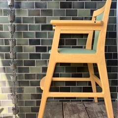 【中古】TOYO FURNITURE/東洋ファニチャー 乳幼児用 ハイチェアー 木製 ベビーチェア 子供椅子 の画像