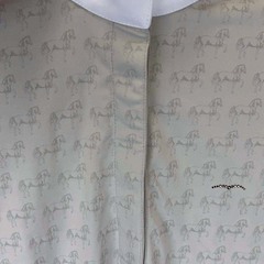 【未使用】ANIMO アニモ BUNNA コンペティションシャツ 半袖 ライディングシャツ 40 ベージュ レディース 乗馬 馬術の画像