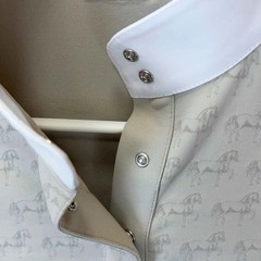 【未使用】ANIMO アニモ BUNNA コンペティションシャツ 半袖 ライディングシャツ 40 ベージュ レディース 乗馬 馬術の画像