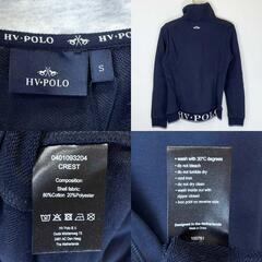 【未使用】HV POLO Crest ハーフジップ 長袖 スウェット S ネイビー 121204 レディース 乗馬 馬術の画像