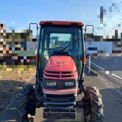 三菱トラクター MT368 36馬力 1997h エアコンキャビン パワステ バックアップ 本体のみ 中古 引き取り限定の画像