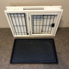 ペットケージ　サークル　小型犬　木製　ホワイト　犬用ケージ ウッディサークルの画像