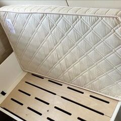 HOPPL_ホップル_ベビーベッド(ホワイト)_子供ベッドマットレス付きの画像