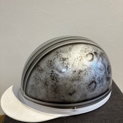 カスタムペイント　ヘルメット！ツバ付きキャップ！コルク半　ヘルメット　バイク用の画像