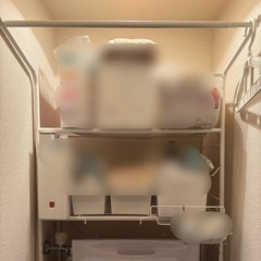 最終値下げ‼️【12/20~21に引取りに来れる方】ニトリ 洗濯機ラック(DK003 ホワイト)の画像