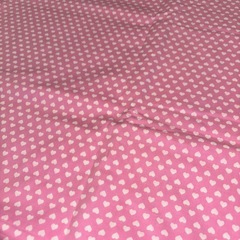 ピンク　ハート柄　生地　
の画像