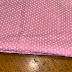 ピンク　ハート柄　生地　
の画像