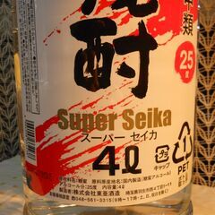  甲類焼酎 スーパーセイカ ペット 焼酎 25度 4000ml の画像