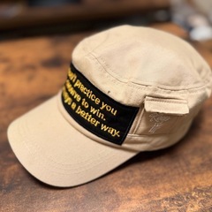 🧢✨中古　メッセージロゴ ワークキャップ/ミリタリーハット✨の画像
