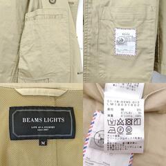 【未使用】BEAMS Lights ビームスライツ W.ストレッチ ピーコート M ベージュ 51-18-0295-012-20-18 メンズ Pコートの画像