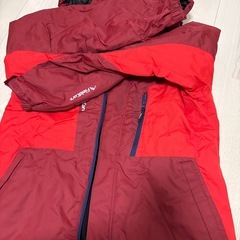 ワークマン　フィールドコア　ダウンジャケット　L 赤の画像