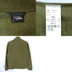 【未使用】POLEWARDS ポールワーズ エアロフリース ジャケット M オリーブ OLV PW2SJZ01 メンズ アウター ジップアップ 軽量 保温の画像