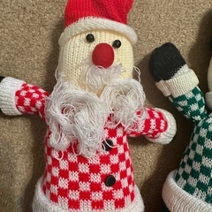 【12/23まで】クリスマスぬいぐるみ2点（サンタ＆雪だるま）の画像