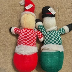 【12/23まで】クリスマスぬいぐるみ2点（サンタ＆雪だるま）の画像