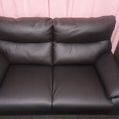 ニトリ　合皮2人掛けソファーの画像