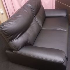 ニトリ　合皮2人掛けソファーの画像