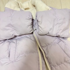 petit main 80 ダウンジャケット　ボア　ラベンダーの画像