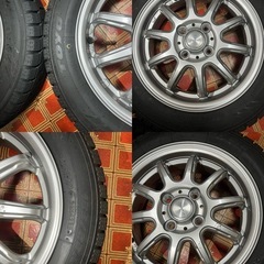 トーヨー製ノーパンクタイヤとホイールの4本セット。サイズ：155/65/R14 2023年タイヤの画像