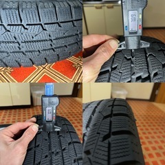 トーヨー製ノーパンクタイヤとホイールの4本セット。サイズ：155/65/R14 2023年タイヤの画像