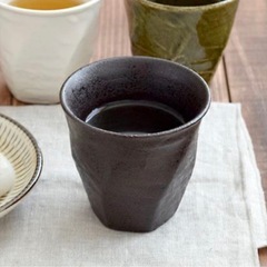 (終了)黒色六角形湯飲み 美濃焼　業務用20個の画像