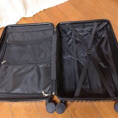 [ｈｉｄｅｍａｓａ] スーツケース キャリーケース 約65L　 ファスナー式 　Mサイズ 軽量 耐衝撃 大型  キャリーバッグ 65L 4-7泊 静音 360度回転 ダブルキャスター修学 旅行 ビジネス 出張 入院 sc504-24の画像