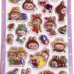 ラブブ ボンボンドロップシール風💜紫の画像