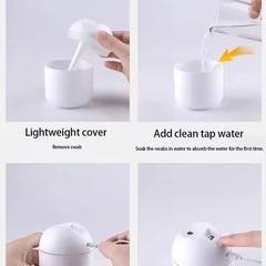 カラフルなコンパクト加湿器の画像