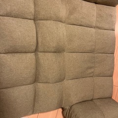 座椅子　ソファ 2way ブラウンベージュの画像