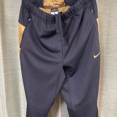 Nike ナイキ　トレーニングパンツ ブラックゴールド　ランニング　サイズL DRIFIT  Nジャージ ジャージパンツ 黒の画像