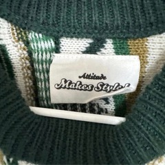古着　Attitude ストライプニットセーターの画像