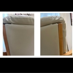 （お取引き中）ニトリ 回転チェア　ダイニングチェア 両肘タイプ キャスター付き リビングチェア 椅子 ソファ　２脚セット の画像