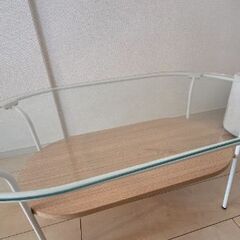 【現地引取限定/板橋】Francfranc ガラステーブルの画像