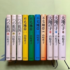 山崎豊子　二つの祖国　不毛地帯　大地の子　全巻セット　まとめ売りの画像