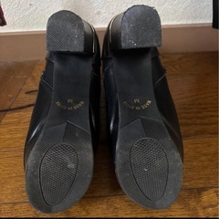 編み上げショートブーツ 厚底 黒 レースアップ の画像