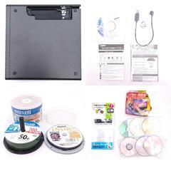 Logitec ロジテックポータブルDVDドライブ ブラック LDR-PMJ8U2LBK その他 TDK メディア おまけの画像