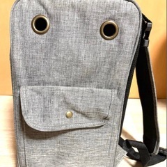 LIFELIKE メッシュ窓付き　サイクリング　ペットキャリーバッグ グレー　犬の画像