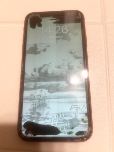 【ジャンク品】iPhone XR レッド　液晶割れ ジャンク】iPhone XR 128GB (PRODUCT)RED 画面割れ