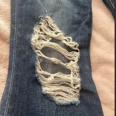 【美脚】EGOIST クラッシュ加工 フレアデニム ブーツカットの画像