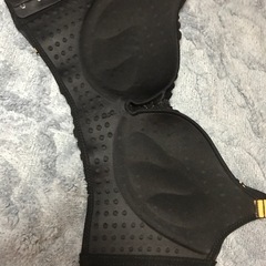 ブラジャー 黒 レース オレンジ リボンの画像