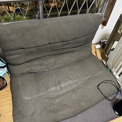 リクライニング可能 ローソファ／フロアソファ（グレー）の画像