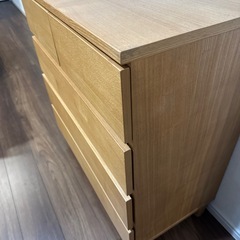 無印のタンス　引き出しの画像