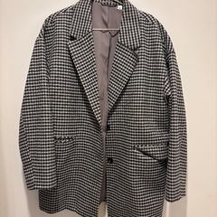 GUコージーメルトンチェックハーフコートLの画像