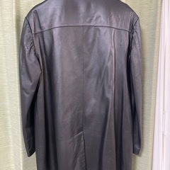 レザーコート 本革 黒 羊革 レザージャケット コート ブラック レザー　サイズL の画像