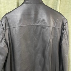 レザーコート 本革 黒 羊革 レザージャケット コート ブラック レザー　サイズL の画像
