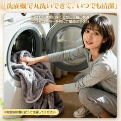【新品】ふんわり素材 電気毛布 掛け敷き 大判 洗える ひざ掛け 電気ブランケットの画像