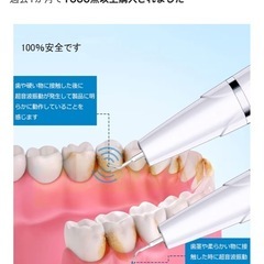 新品 超音波歯クリーナー 口腔洗浄器 USB 充電式 LEDライト付きの画像